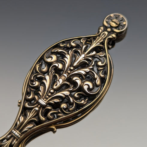 美國古董純銀鍍金便攜式折疊眼鏡 Roniet